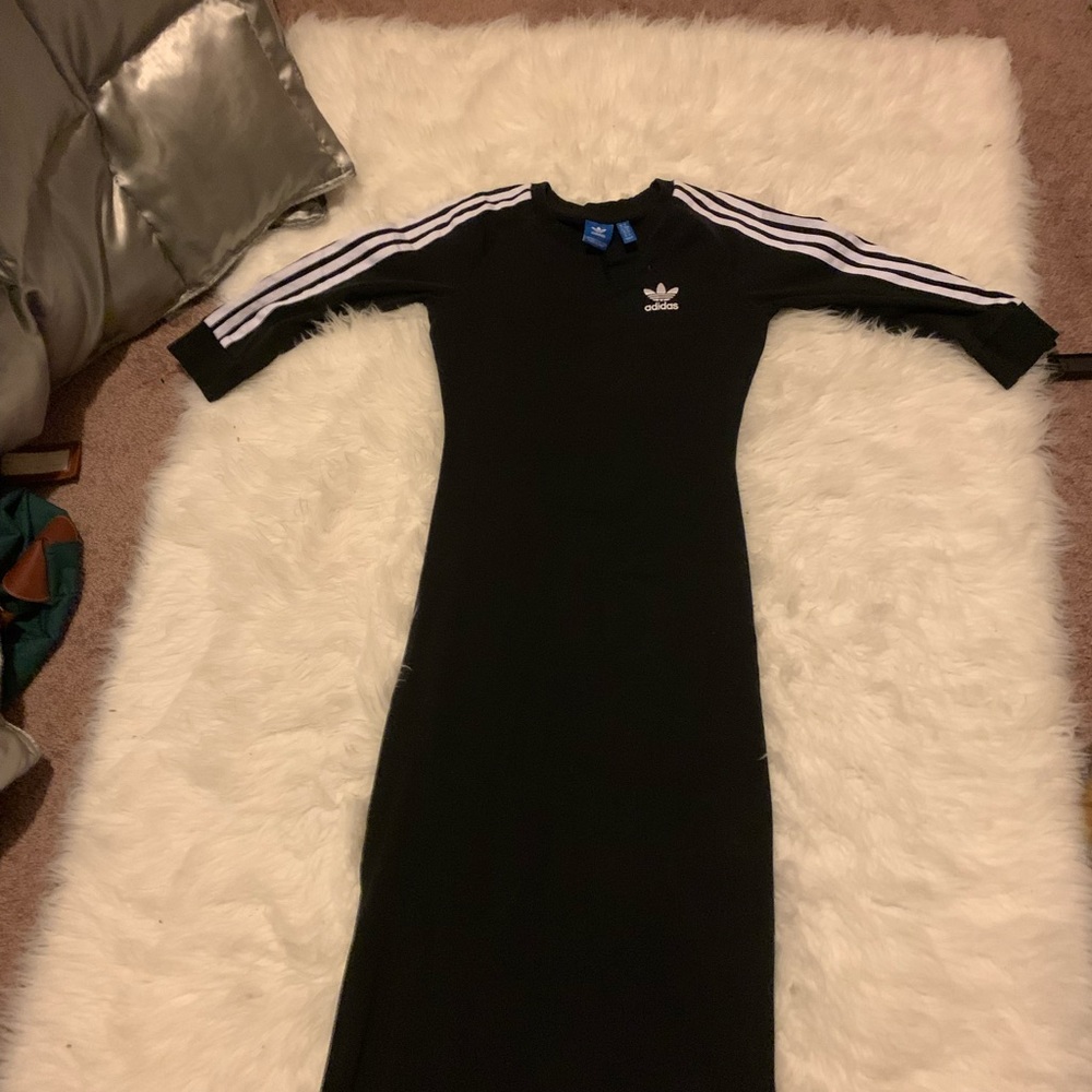 Black adidas maxi dress